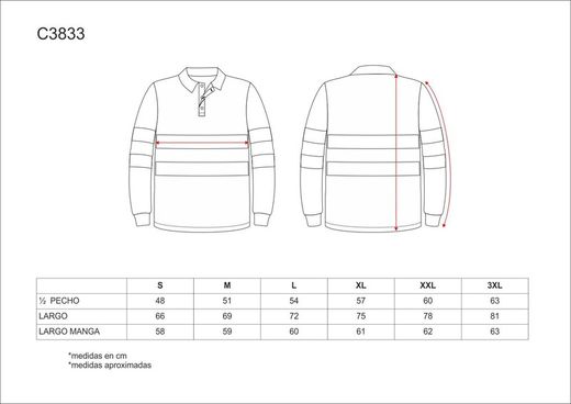 Hochsichtbares Langarm-Poloshirt mit zwei reflektierenden Bändern EN ISO 20471: 2013 Yellow AV