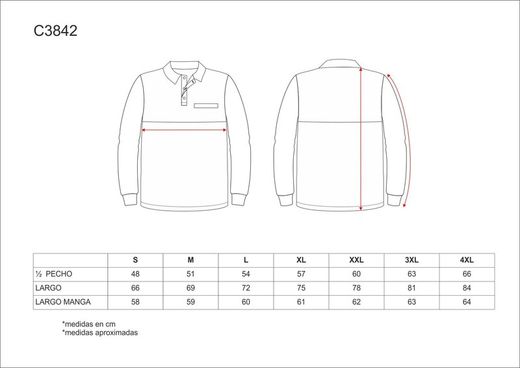 Polo manga larga con canesú combinado Marino Amarillo