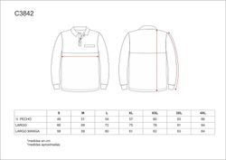 Langärmliges Poloshirt mit kombinierter Passe, Brusttasche Navy Orange AV