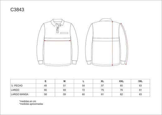 Langärmliges Poloshirt mit kombinierter Passe, Brusttasche Ein reflektierendes Klebeband Navy Orange AV