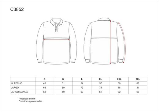 Langärmliges Poloshirt mit kontrastierendem Streifen Navy Orange AV