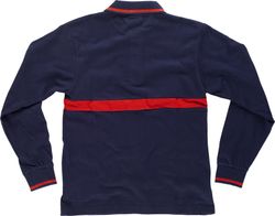 Polo manga larga con una franja Marino / Rojo