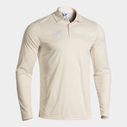 Cricket Long Sleeve Polo White