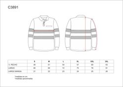 Langärmliges Poloshirt, kombinierte diskontinuierliche reflektierende Bänder mit hoher Sichtbarkeit EN ISO 20471 Navy Orange AV