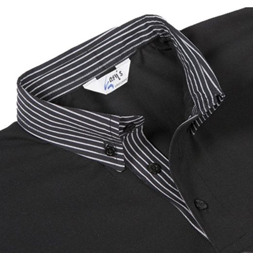 Polo Negro Hombre M/C C/Camisero