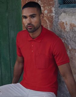 Polo piqué 65/35 con bolsillo