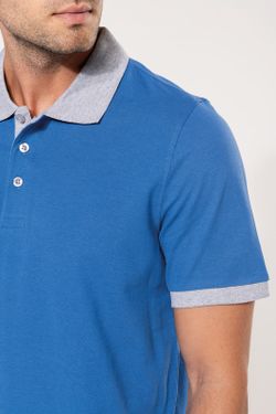 Polo da uomo in piquet bicolore