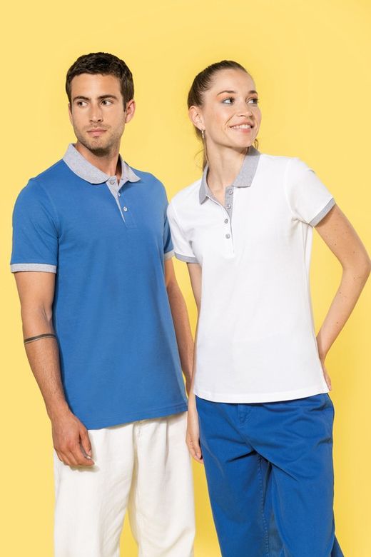 Polo da uomo in piquet bicolore