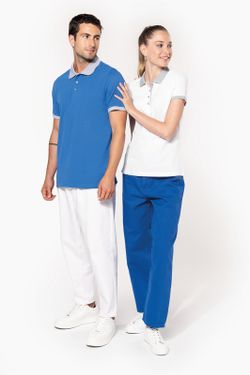 Polo da uomo in piquet bicolore