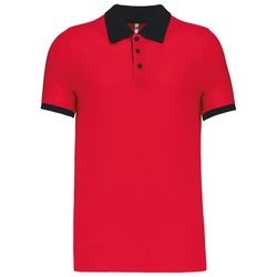 Polo da uomo in piquet bicolore