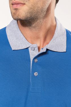 Polo da uomo in piquet bicolore