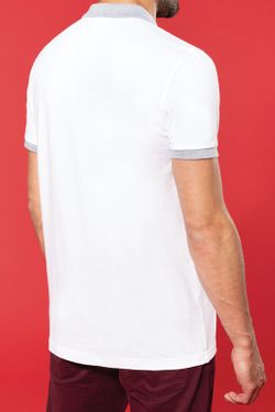 Polo da uomo in piquet bicolore
