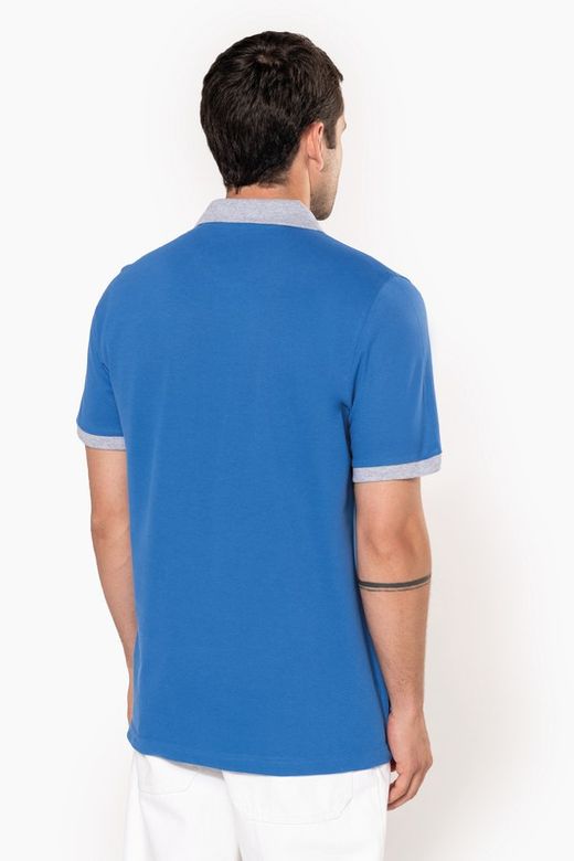 Polo da uomo in piquet bicolore