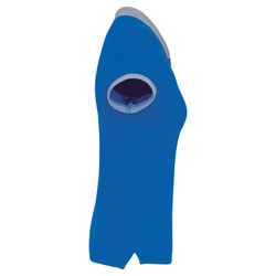 Polo in piquet bicolore da donna