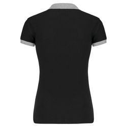 Polo in piquet bicolore da donna