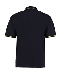 Polo piqué cuello rayado Classic Fit