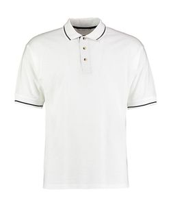 Polo piqué cuello rayado Classic Fit