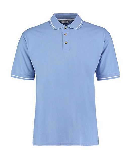 Polo piqué cuello rayado Classic Fit