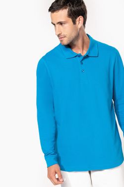 Langarm-Piqué-Polo für Herren