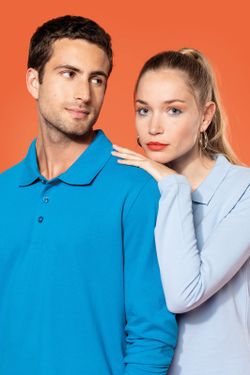 Langarm-Piqué-Polo für Herren