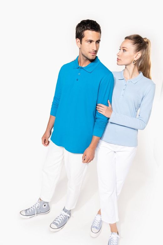 Langarm-Piqué-Polo für Herren