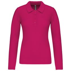 Langarm-Piqué-Polo für Damen