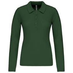 Langarm-Piqué-Polo für Damen