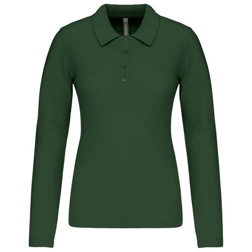 Langarm-Piqué-Polo für Damen
