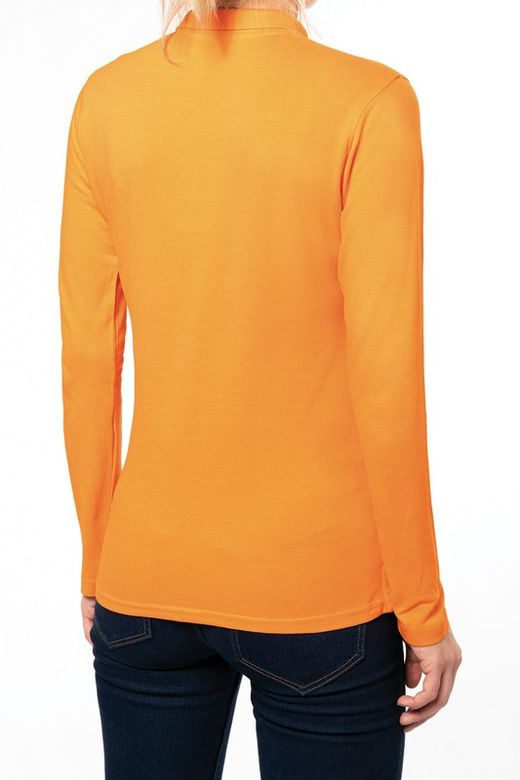Langarm-Piqué-Polo für Damen
