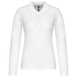 Langarm-Piqué-Polo für Damen