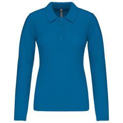 Langarm-Piqué-Polo für Damen
