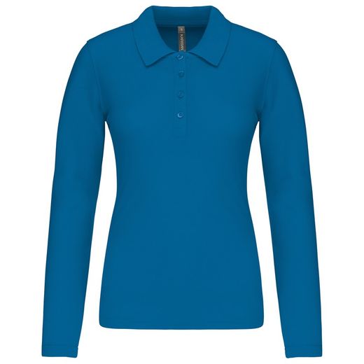 Langarm-Piqué-Polo für Damen