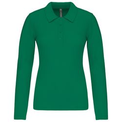 Langarm-Piqué-Polo für Damen