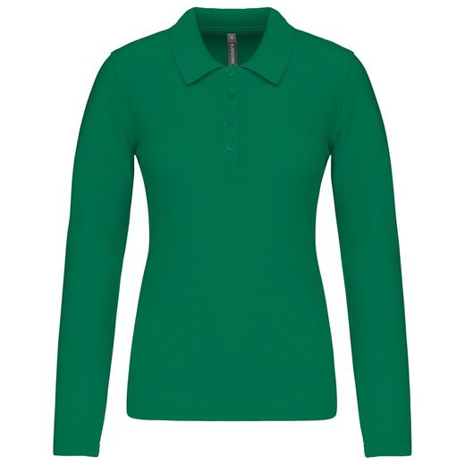 Langarm-Piqué-Polo für Damen