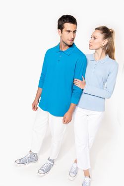 Langarm-Piqué-Polo für Damen