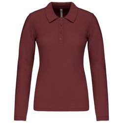 Langarm-Piqué-Polo für Damen