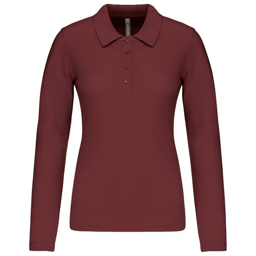 Langarm-Piqué-Polo für Damen