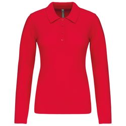 Langarm-Piqué-Polo für Damen