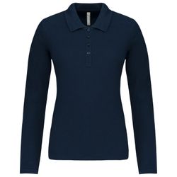 Langarm-Piqué-Polo für Damen