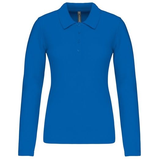 Langarm-Piqué-Polo für Damen
