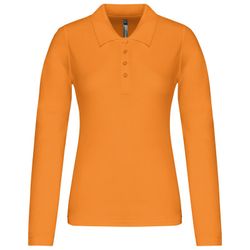 Langarm-Piqué-Polo für Damen