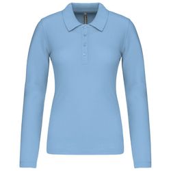 Langarm-Piqué-Polo für Damen