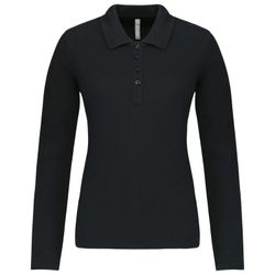 Langarm-Piqué-Polo für Damen