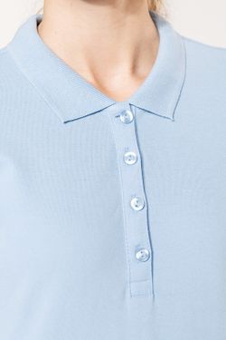 Langarm-Piqué-Polo für Damen