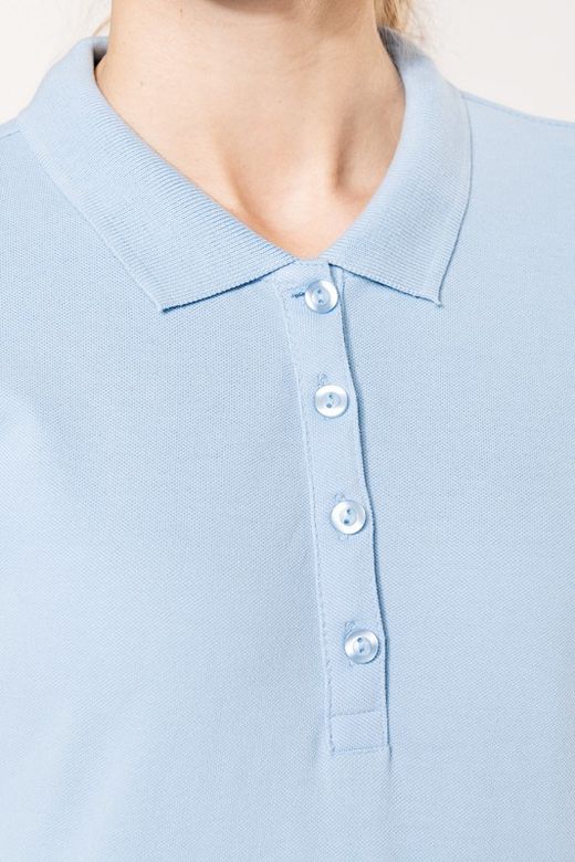 Langarm-Piqué-Polo für Damen