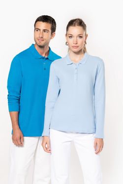 Langarm-Piqué-Polo für Damen