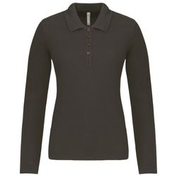 Langarm-Piqué-Polo für Damen