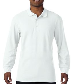 Herren Double Pique Polo Langarm