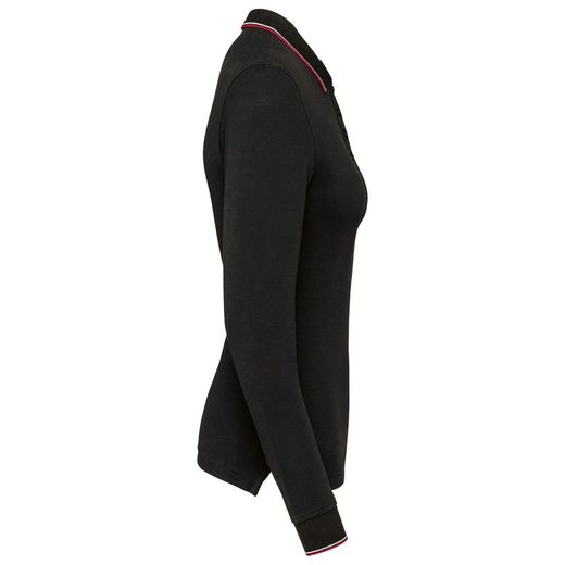 Langarm-Polohemd aus Piqué für Damen