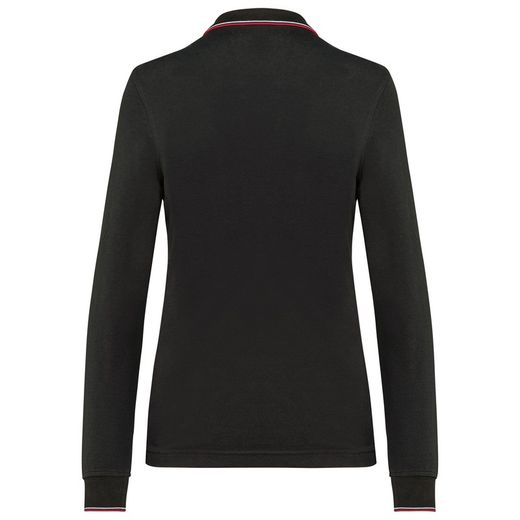 Langarm-Polohemd aus Piqué für Damen